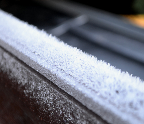 Frost on a fence