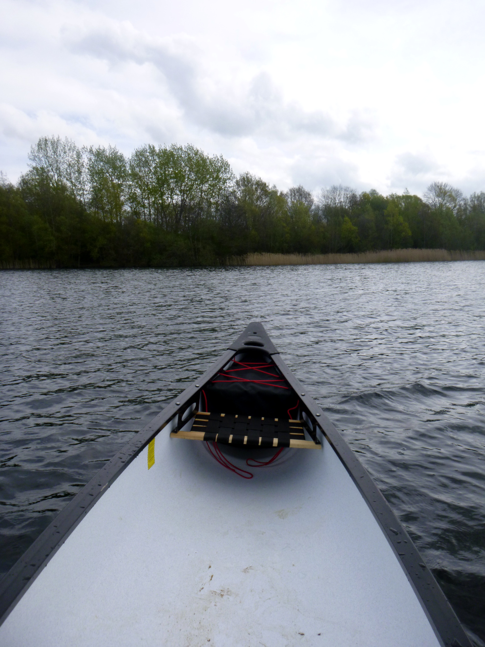 Canoeing on a lake
