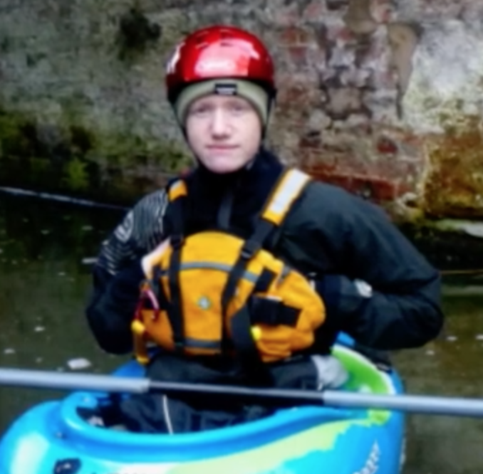 Ed keeping his hands warm!