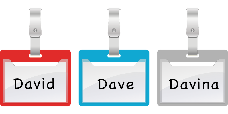 Name badges Name badges