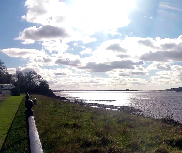 The Severn Bridges seen from Sharpness